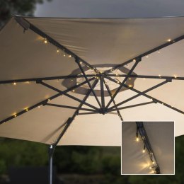 HI Sznur lampek solarnych LED pod parasol ogrodowy, 130 cm