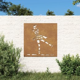 Ogrodowa dekoracja ścienna, 55x55 cm, stal kortenowska, balet