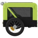 Przyczepka rowerowa dla psa, zielono-czarna, tkanina Oxford