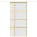 Drzwi przesuwne, złote, 102,5x205 cm, mrożone szkło ESG