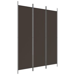Parawan 3-panelowy, brązowy, 150x200 cm, tkanina