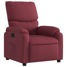  Fotel rozkładany, winna czerwień, obity tkaniną