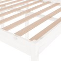  Łóżko dla seniora, białe, 120x190 cm, lite drewno sosnowe