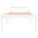  Łóżko dla seniora, białe, 90x190 cm, lite drewno sosnowe