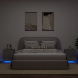  Szafki nocne z oświetleniem LED, 2 szt., szary dąb sonoma