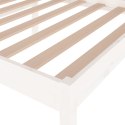  Łóżko dla seniora, białe, 75x190 cm, lite drewno sosnowe