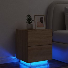  Szafka nocna z LED, kolor dąb sonoma, materiał drewnopochodny