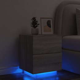  Szafka nocna z LED, szary dąb sonoma, materiał drewnopochodny