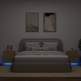 Szafki nocne z LED, 2 szt., dąb sonoma, materiał drewnopochodny