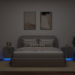  Szafki nocne z podświetleniem LED, 2 szt., szarość betonu