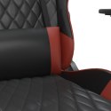  Fotel gamingowy z podnóżkiem, czarny i wino, sztuczna skóra