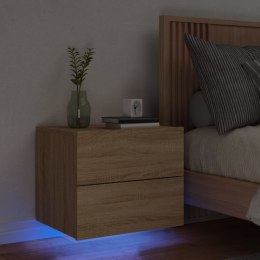  Wisząca szafka nocna z podświetleniem LED, dąb sonoma
