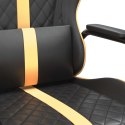  Fotel gamingowy, czarno-złoty, sztuczna skóra