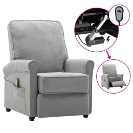  Elektryczny fotel masujący, jasnoszary, tkanina