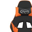  Fotel gamingowy z podnóżkiem, czarno-pomarańczowy