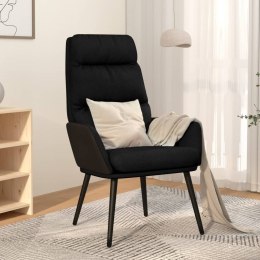  Fotel wypoczynkowy, czarny, obity tkaniną