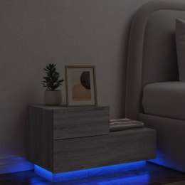  Szafka nocna z LED, szary dąb sonoma, 70x36x40,5 cm