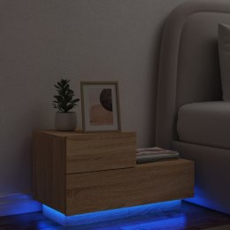  Szafka nocna z oświetleniem LED, dąb sonoma, 70x36x40,5 cm
