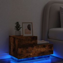  Szafka nocna z oświetleniem LED, przydymiony dąb, 70x36x40,5 cm