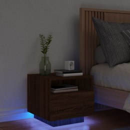  Szafka nocna z oświetleniem LED, brązowy dąb, 40x39x37 cm