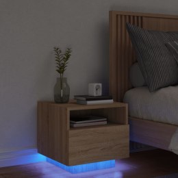  Szafka nocna z oświetleniem LED, dąb sonoma, 40x39x37 cm