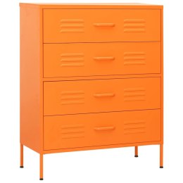  Szafka z szufladami, pomarańczowa, 80x35x101,5 cm, stalowa