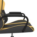  Fotel gamingowy, czarno-złoty, sztuczna skóra