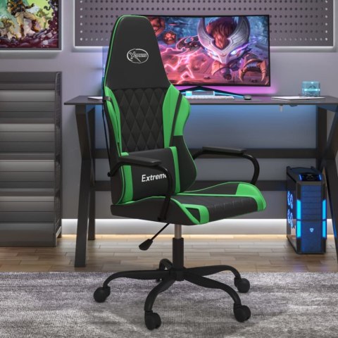  Fotel gamingowy, czarno-zielony, sztuczna skóra