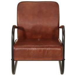  Fotel wypoczynkowy, brązowy, skóra naturalna