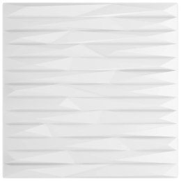 Panele ścienne, 48 szt., białe, 50x50 cm, EPS, 12 m², kamień