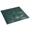 Panele ścienne, 48 szt., zielone, 50x50 cm, EPS, 12 m², diament