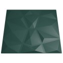 Panele ścienne, 48 szt., zielone, 50x50 cm, EPS, 12 m², diament