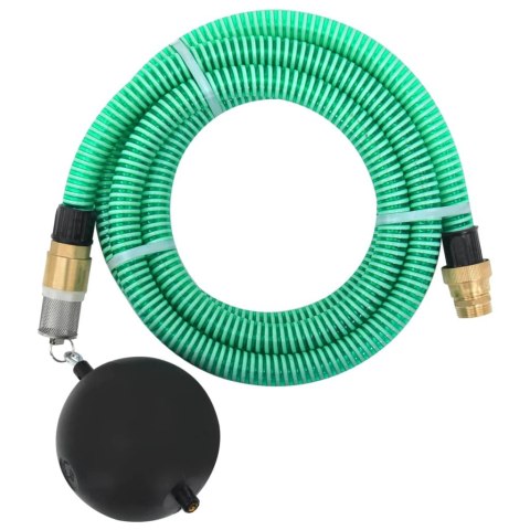 Wąż ssący z mosiężnymi złączami, zielony, 1,1" 4 m, PVC