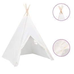 Biały namiot dziecięcy tipi, z torbą, peach skin, 120x120x150cm