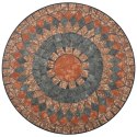 Mozaikowy stolik bistro, pomarańczowo-szary, 60 cm, ceramiczny
