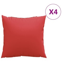 Poduszki ozdobne, 4 szt., czerwone, 50x50 cm, tkanina