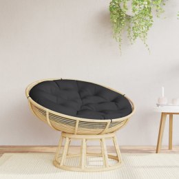 Okrągła poduszka, czarna, Ø 100 x11 cm, tkanina Oxford