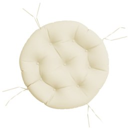 Okrągła poduszka, kremowa, Ø 60 x11 cm, tkanina Oxford