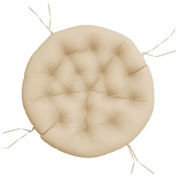 Okrągła poduszka, beżowa, Ø 100 x11 cm, tkanina Oxford