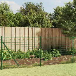 VidaXL Ogrodzenie z siatki, z kotwami, zielone, 1,1x10 m
