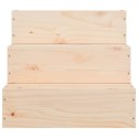 VidaXL Schody dla zwierząt, białe, 40x37,5x35 cm, lite drewno sosnowe