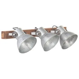 VidaXL Industrialna lampa ścienna, srebrna, 65x25 cm, E27