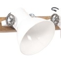 VidaXL Industrialna lampa ścienna, biała, 65x25 cm, E27