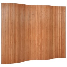 VidaXL Parawan, brązowy, 165x250 cm, bambusowy