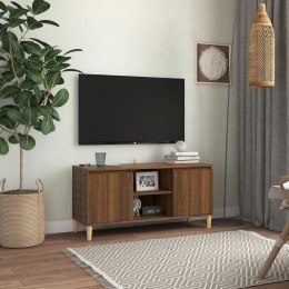 VidaXL Szafka TV, drewniane nóżki, brązowy dąb, 103,5x35x50 cm