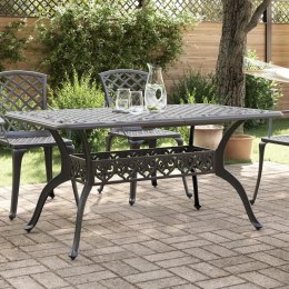 VidaXL Stół ogrodowy, czarny, 150x90x72 cm, odlewane aluminium