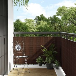 VidaXL Parawan balkonowy, brązowo-czarny, 1000x100 cm, polirattan