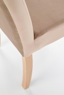 CLARION krzesło dąb miodowy / tap: MONOLITH 09 (j. brąz)