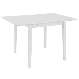 VidaXL Rozsuwany stół jadalniany, biały, (80-120) x 80 x 74 cm, MDF
