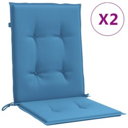 VidaXL Poduszki na krzesła z niskim oparciem, 2 szt., niebieski melanż
